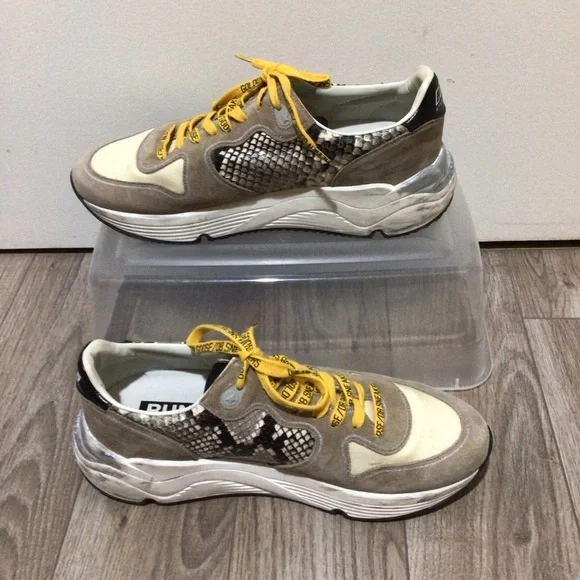Golden Goose GG Running Shoes sneakers snake distressed Net A Porter 40